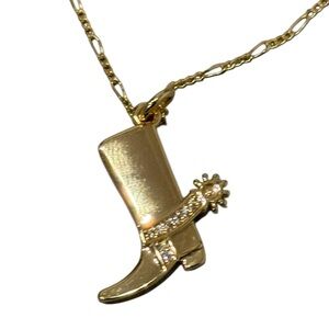 NWT Anthropologie Western Spurred Boot Charm Necklace